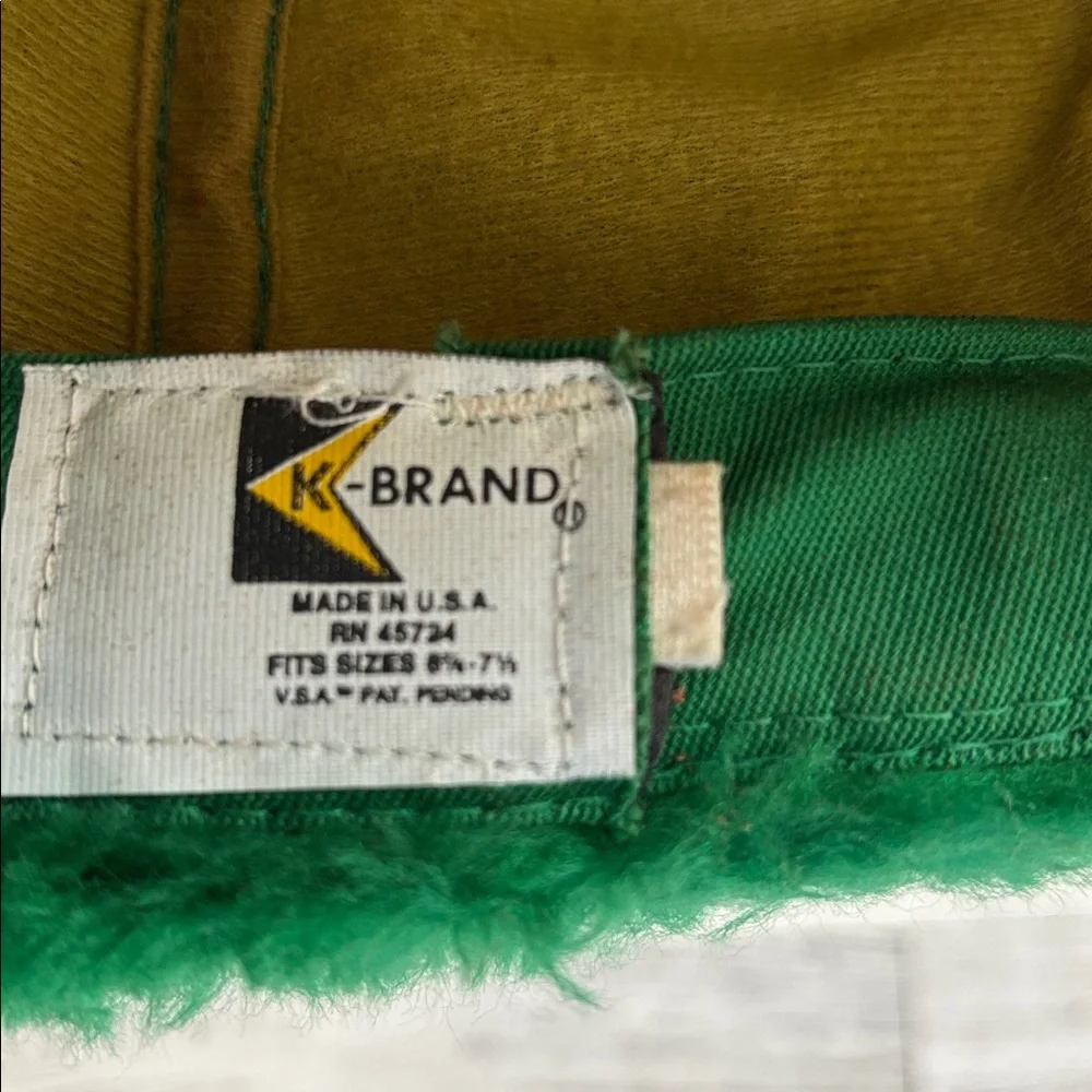 Vintage Pioneer Cap Green Seed Corn Hat Fur lined‎ Ear Flaps NWT RARE USA Farm